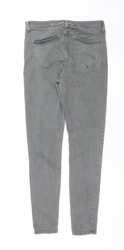 ASOS Women’s Grey Skinny Jeans L 32W 34L Cotton Stretch Denim