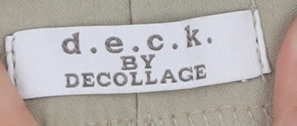 D.E.C.K by Decollage Womens Beige Chino Stretch Trousers L