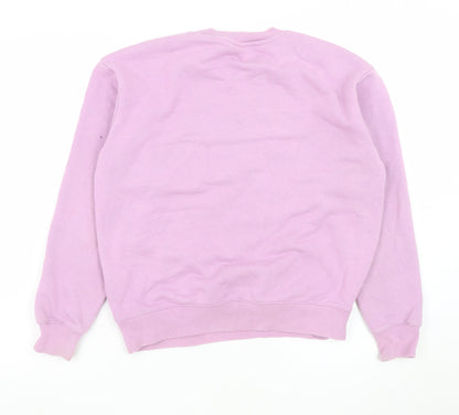 Champion Women's Pink Pullover Sweatshirt Small Cotton Blend
