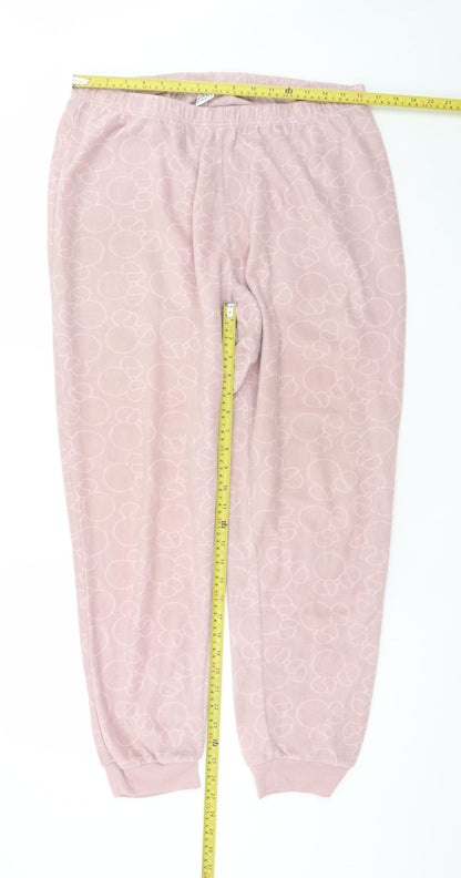 Disney Minnie Mouse Women Pink Fleece Pyjama Pants XXL