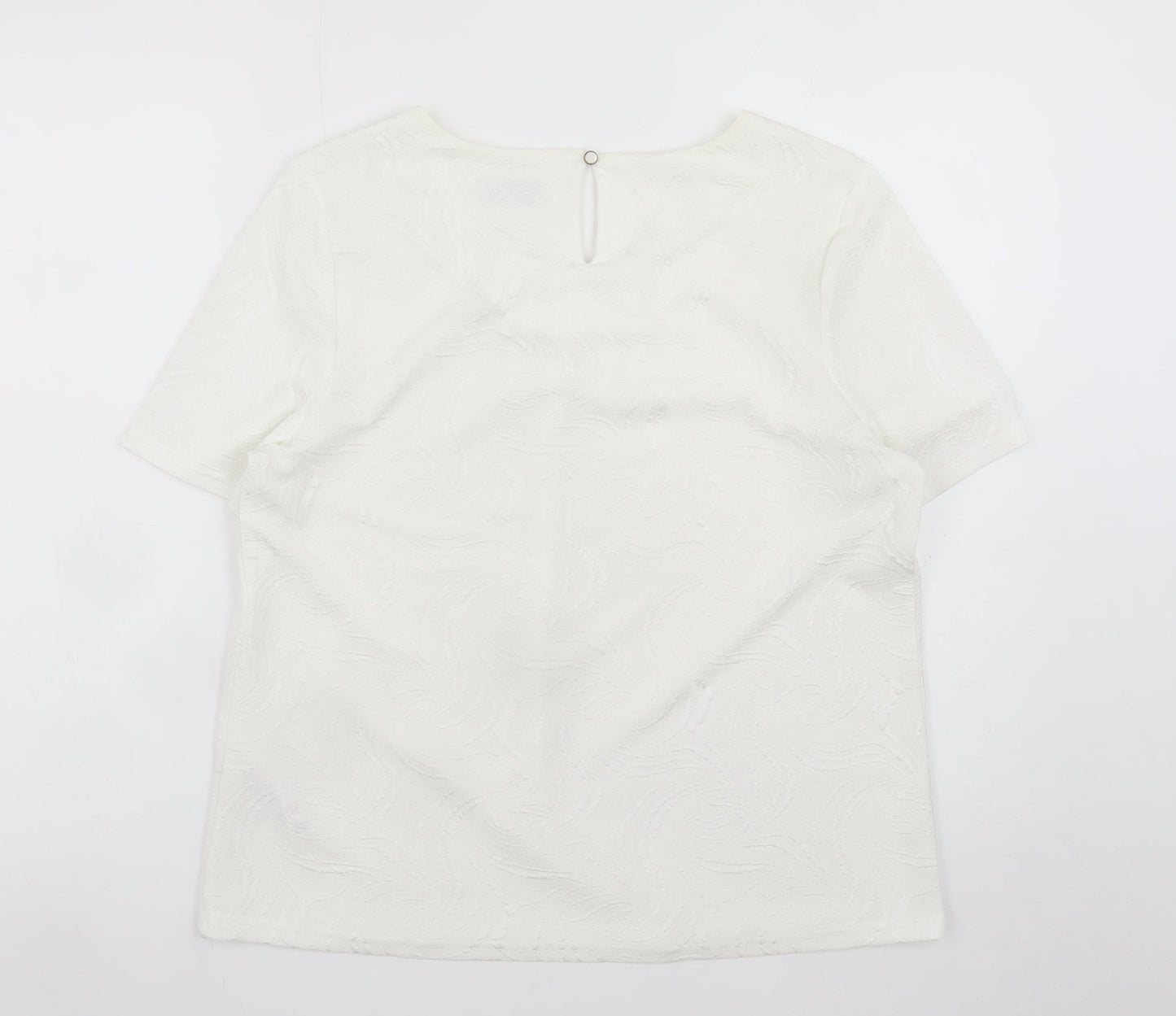 Dunnes Stores Women’s Ivory Short Sleeve Blouse Size 16
