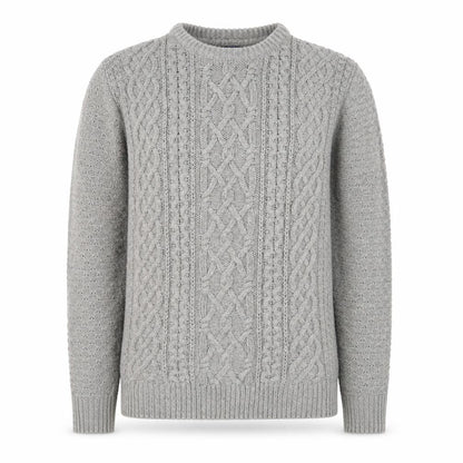 Cedarwood State Women's Grey Cable-Knit Acrylic Jumper Size S