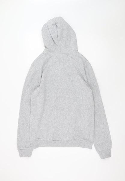 DFND Men’s Grey Pullover Hoodie M Regular Fit Logo Sweatshirt