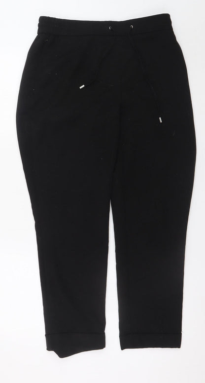 Dunnes Women’s Black Size 12 Jogger Trousers with Drawstring Waist