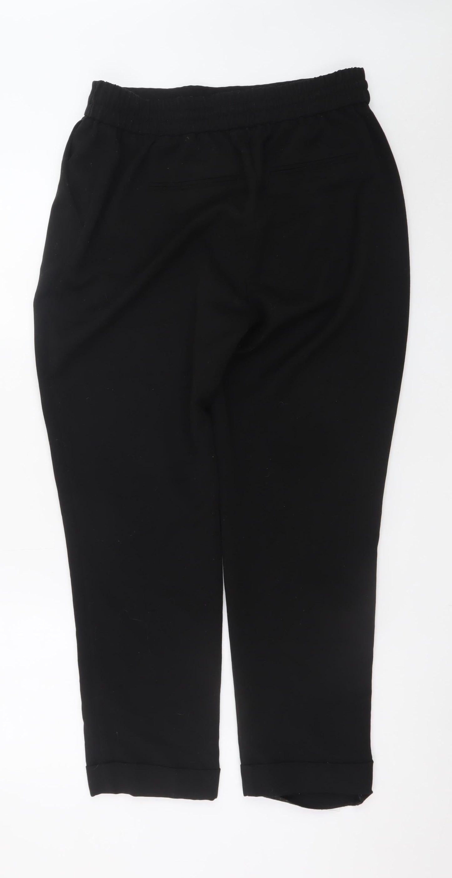 Dunnes Women’s Black Size 12 Jogger Trousers with Drawstring Waist