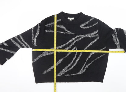 Marks and Spencer Women’s Black Metallic Stripe Knit Jumper XL