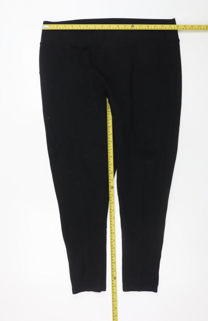 F&F Women’s Black Cotton Stretch Leggings Size 20