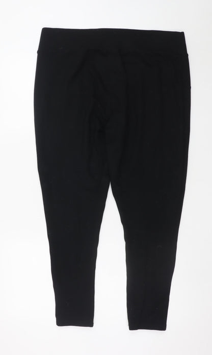 F&F Women’s Black Cotton Stretch Leggings Size 20