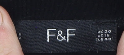 F&F Women’s Black Cotton Stretch Leggings Size 20