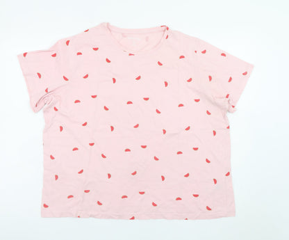 Dunnes Stores Men’s Pink Watermelon Print Cotton T-Shirt XL