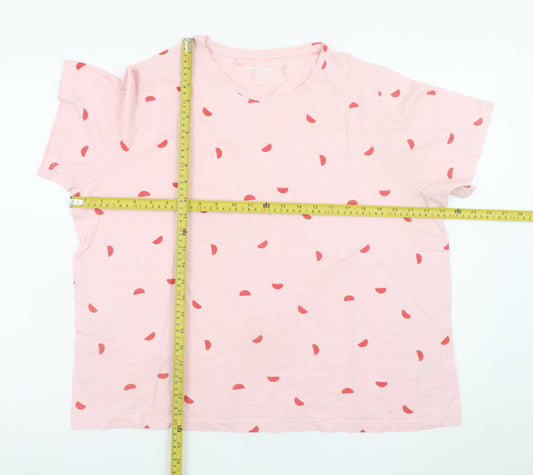 Dunnes Stores Men’s Pink Watermelon Print Cotton T-Shirt XL
