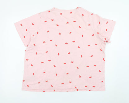 Dunnes Stores Men’s Pink Watermelon Print Cotton T-Shirt XL