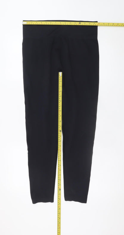 Primark Women Black XL High Rise Ankle Leggings Polyester Stretch