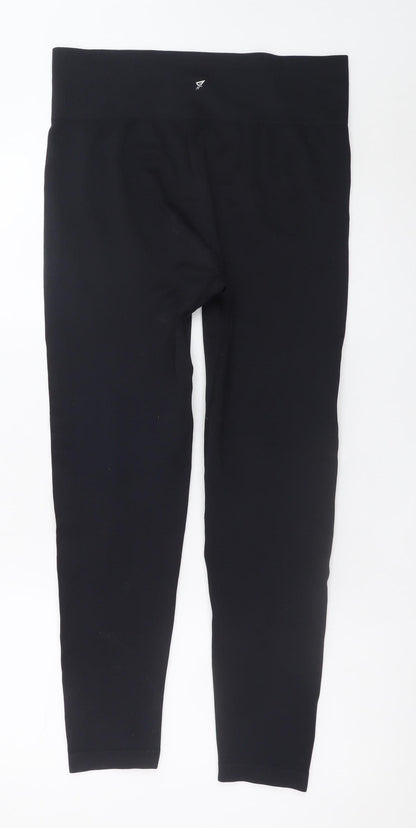 Primark Women Black XL High Rise Ankle Leggings Polyester Stretch