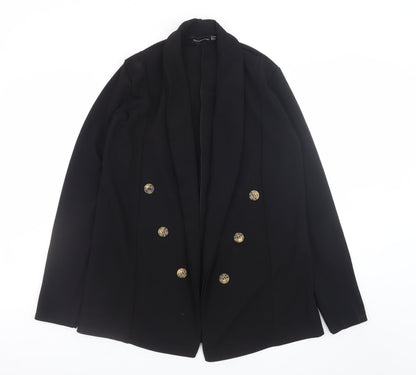 PrettyLittleThing Women’s Black Slim Fit Double Button Blazer UK 6
