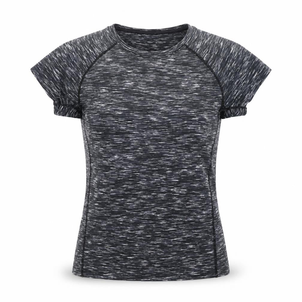 Atmosphere Womens Black Grey Short Sleeve Activewear T-Shirt Size 8