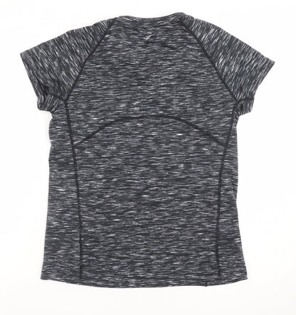 Atmosphere Womens Black Grey Short Sleeve Activewear T-Shirt Size 8