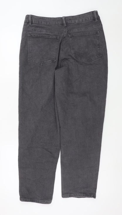 Pixiegirl Women Grey Petite Stretch Straight Jeans Size 12