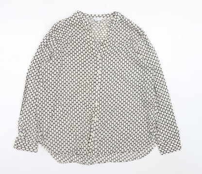 Primark Women Black Geometric Chiffon Blouse Size L
