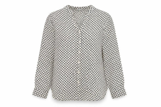 Primark Women Black Geometric Chiffon Blouse Size L