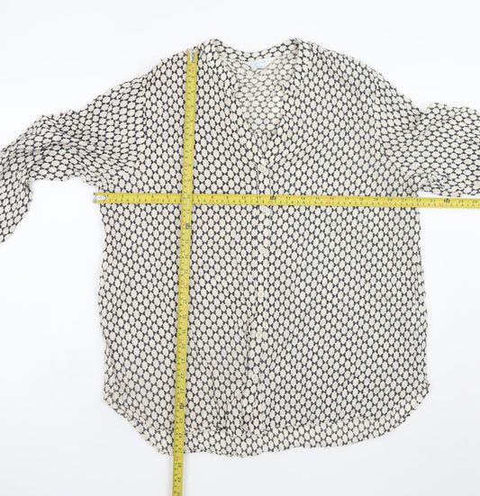 Primark Women Black Geometric Chiffon Blouse Size L