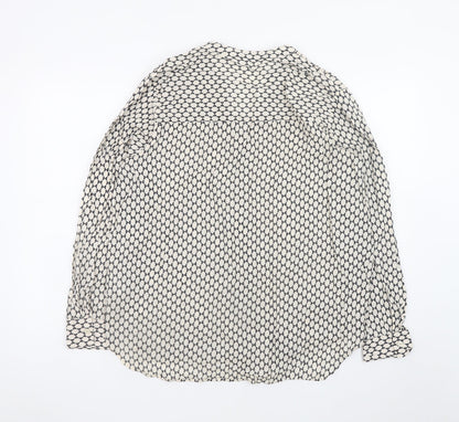 Primark Women Black Geometric Chiffon Blouse Size L