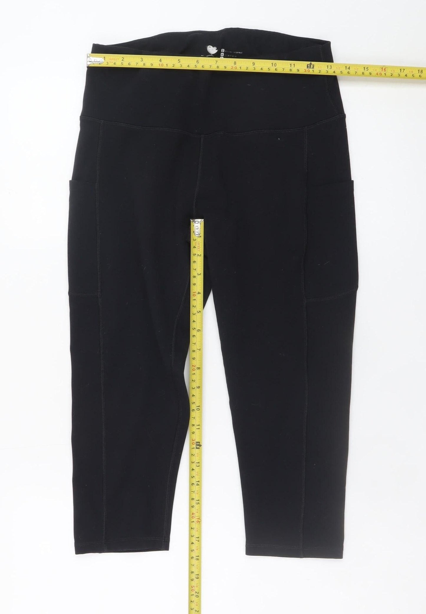 IUGA Women's Black L High Waist Pocket Yoga Leggings
