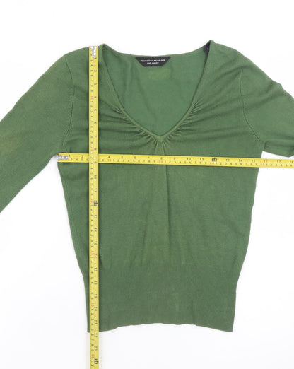 Dorothy Perkins Women’s Green V-Neck Long Sleeve Knit Jumper Size 12