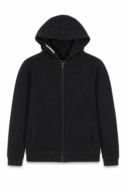 Pep&Co Boys Black Full Zip Hoodie 10-11 Years Cotton Casual Sweatshirt