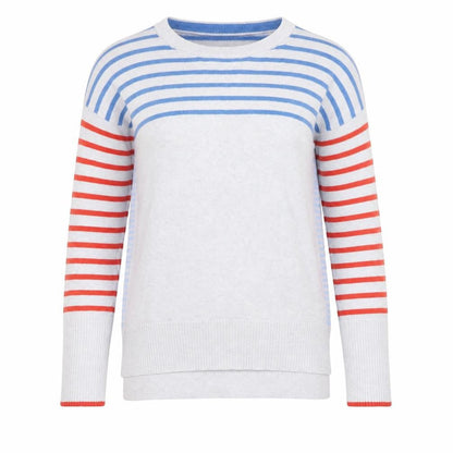 White Stuff Women's Multicoloured Striped Cotton Jumper Size 8