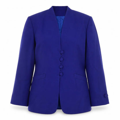 Libra Design Women's Blue Pure New Wool Suit Jacket Size 14