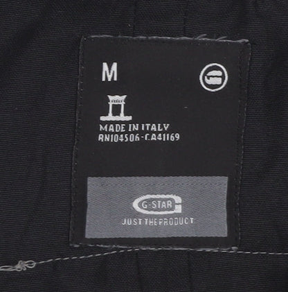 G-Star Men's Black Long Sleeve Button-Up Denim Shirt Size M