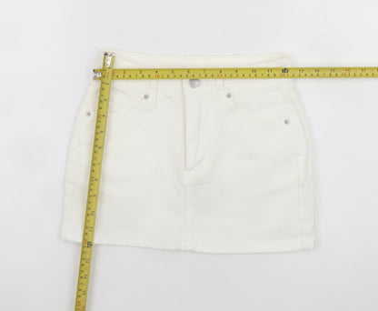 SHEIN Women’s White Denim Petite XS Mini Skirt