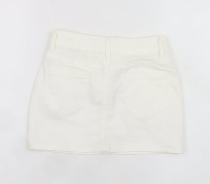 SHEIN Women’s White Denim Petite XS Mini Skirt