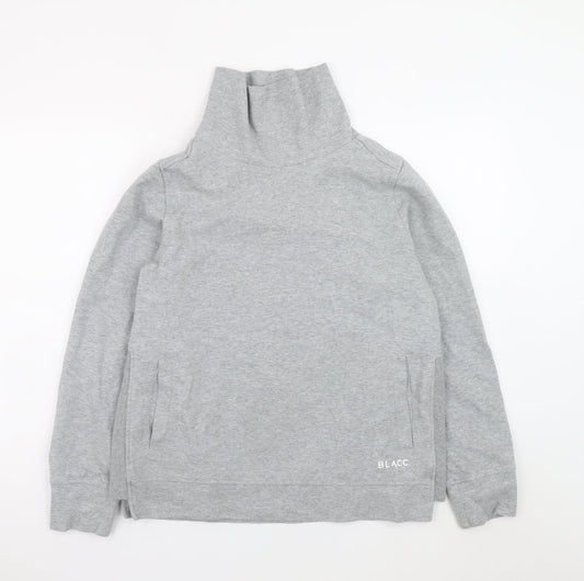 BLACC Men's Grey High Neck Pullover Sweatshirt Medium