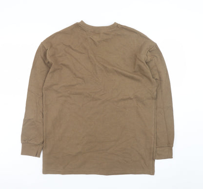 F&F Boys Brown Long Sleeve Cotton Crew Neck T-Shirt 12-13 Years
