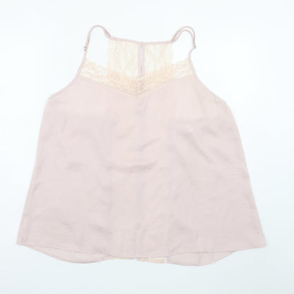 Secret Possessions Womens Plus Pink Lace Cami Top Size 18-20