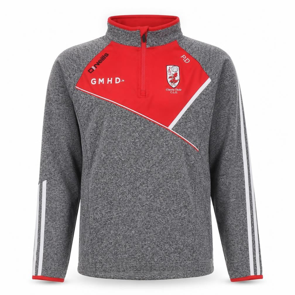 O'Neill Men's Grey Red 1/4 Zip Sports Sweatshirt Size S