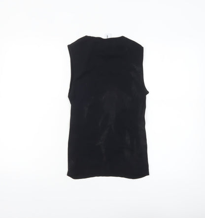 Collusion Women's Black Sleeveless Slim Fit Tank Top M/L