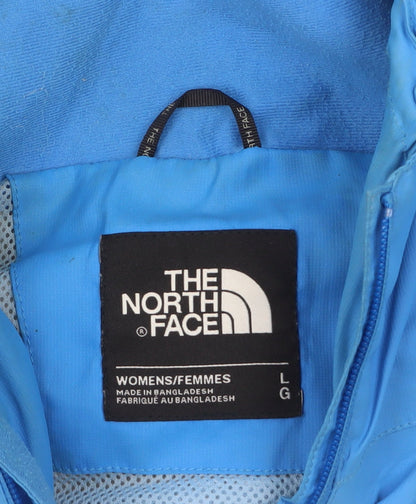 The North Face Womens Blue Waterproof L Hooded Rain Jacket