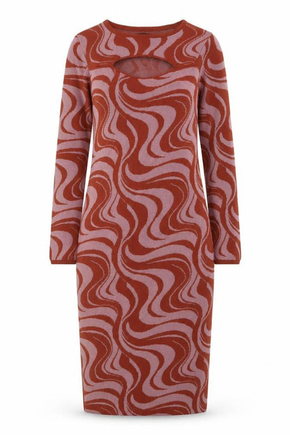 Capri Women’s Multicoloured Midi Bodycon Knit Dress Size M