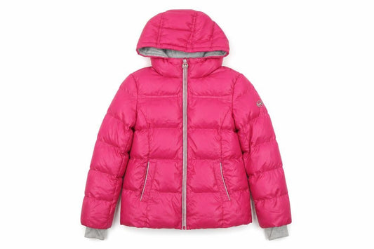 Michael Kors Women’s Pink Puffer Hooded Jacket Size 10 Winter Warm