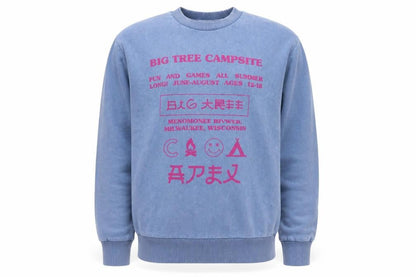 Collusion Unisex Blue Graphic Print Pullover Sweatshirt XS