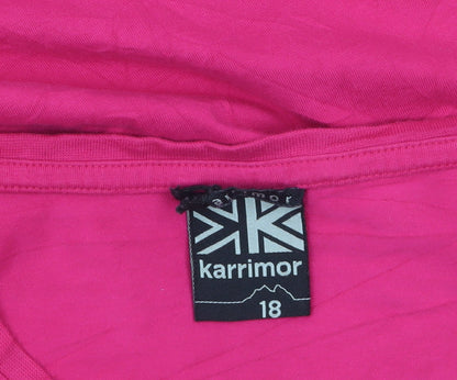 Karrimor Womens Pink Short Sleeve Crew Neck T-Shirt Size 18