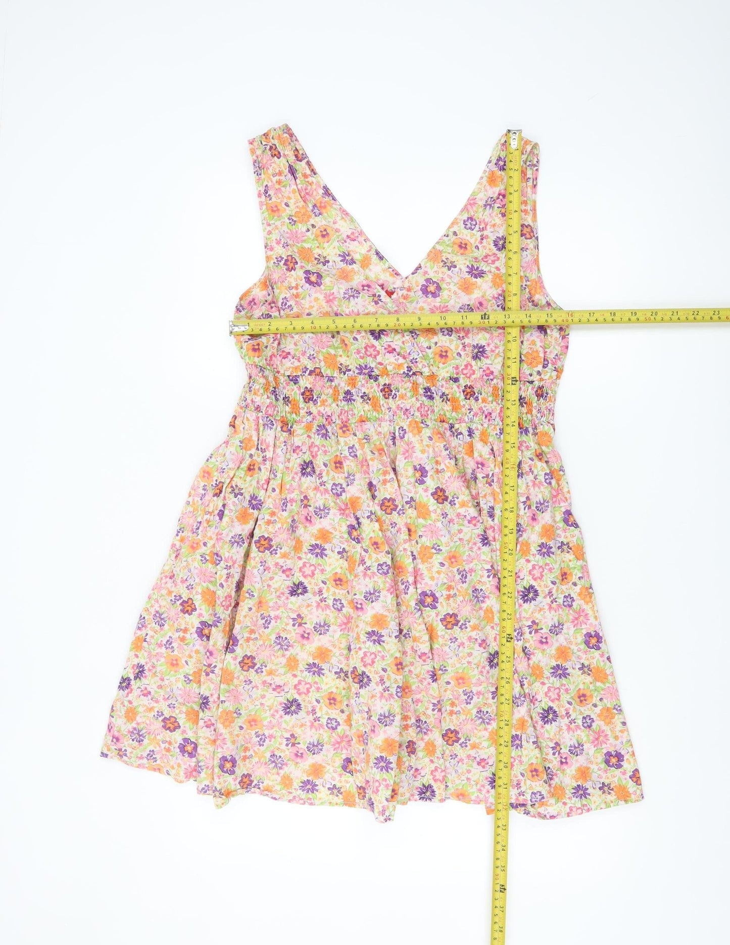 H&M Divided Women’s Multicoloured Floral Cotton Skater Dress Size 10