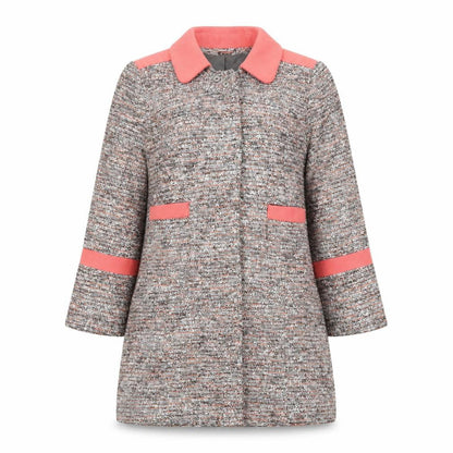 ASOS Women’s Multicoloured Tweed Mid-Length Overcoat UK 10
