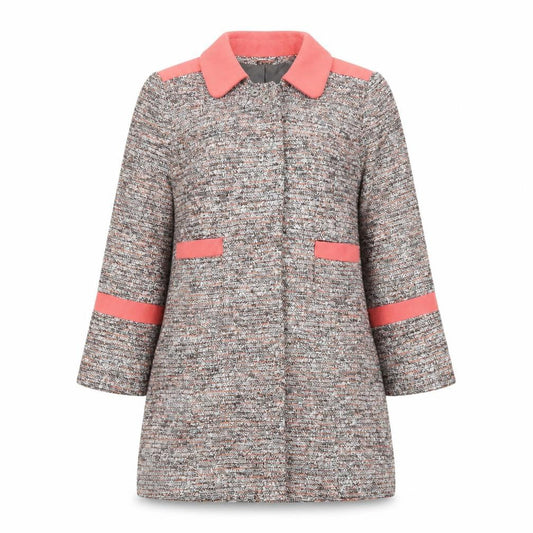 ASOS Women’s Multicoloured Tweed Mid-Length Overcoat UK 10