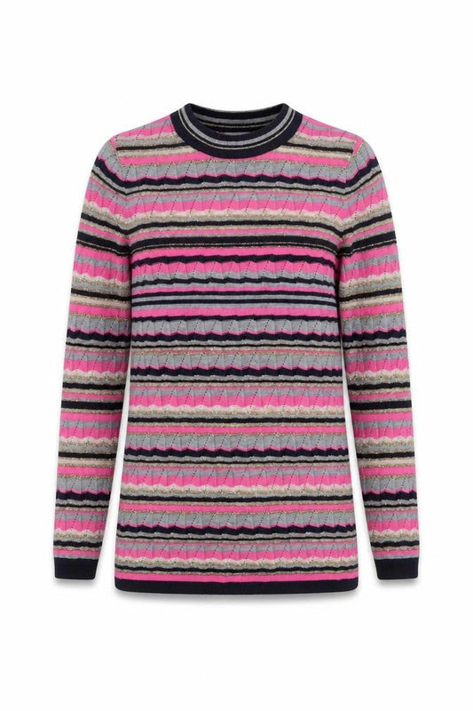ASOS Women’s Multicoloured Stripe Long Sleeve Crew Neck Knit Jumper Size 8