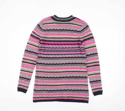 ASOS Women’s Multicoloured Stripe Long Sleeve Crew Neck Knit Jumper Size 8