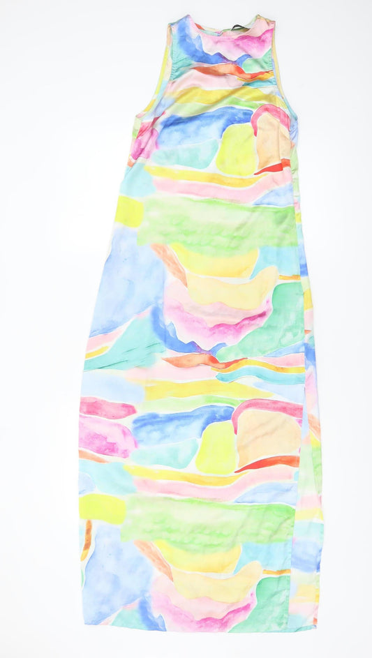 ASOS DESIGN Women's Multicoloured Size 4 Long Slip Dress